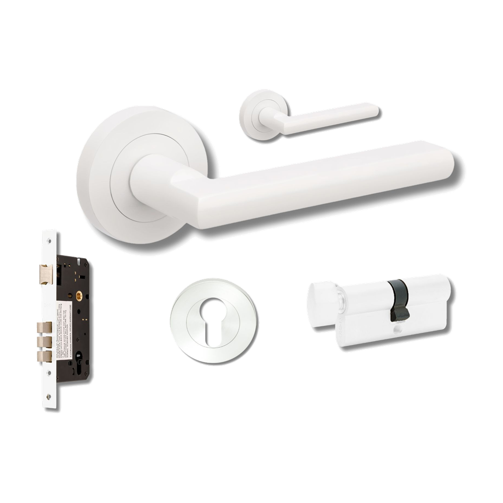 Epic Entrance Set - includes 10020, 1143, 7020 & 1148 (70mm Key/Turn) in Matt White