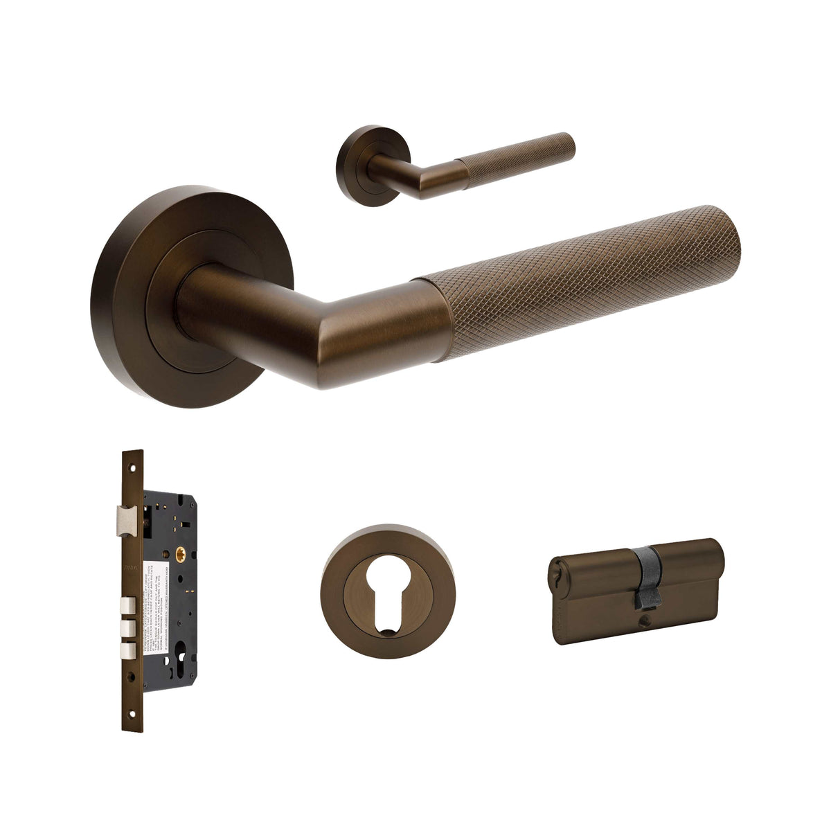 Vertex Entrance Set - Includes 10030, 1143, 7020.2 & 1147 (70mm Key/Key) in Ember Bronze