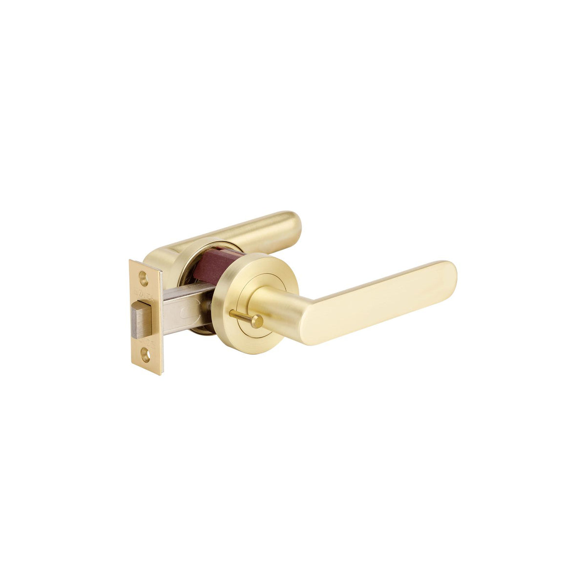 Duke Passage set with Integrated Privacy, inc Latch in Satin Brass