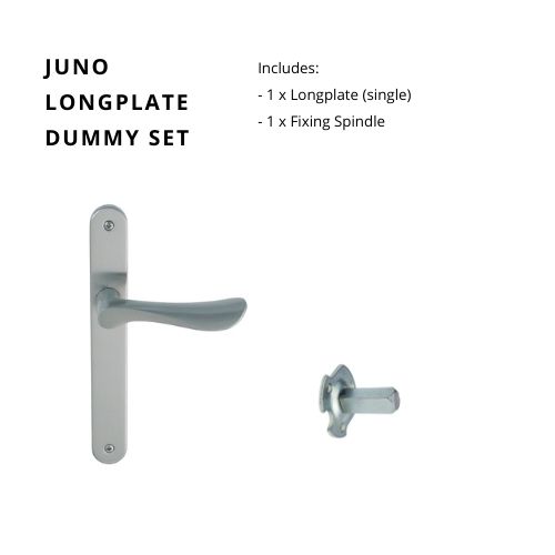 Juno Longplate Dummy - Left Hand in Brushed Nickel