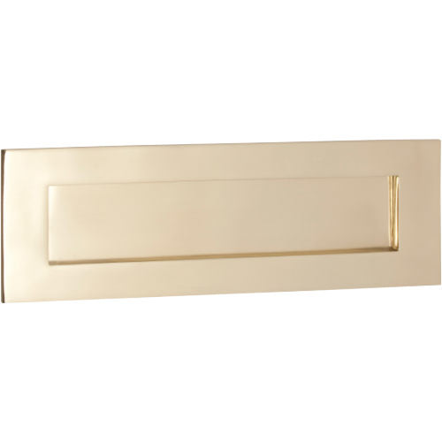 Letter Plate Polished Brass H100xW300mm in Polished Brass