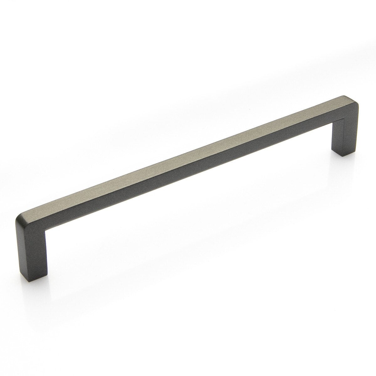 Momo MILANO cabinet pull handle in matte gray finish, sleek and modern design for kitchen or furniture drawers.