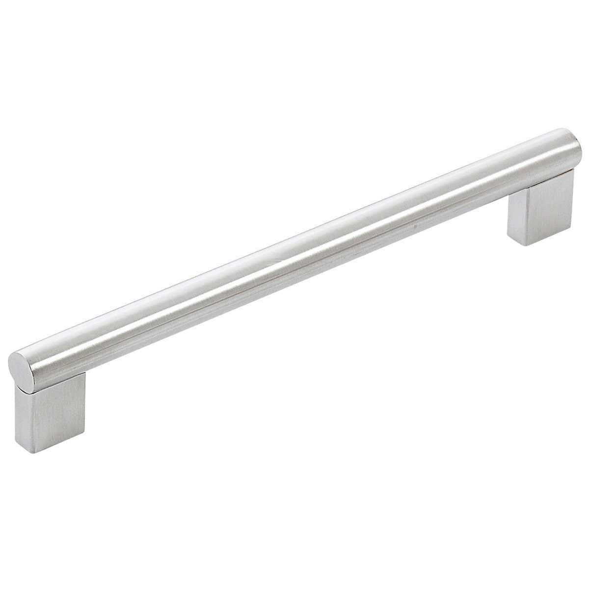 Stainless steel Momo Barletta cabinet pull handle with a sleek, modern design on a white background.