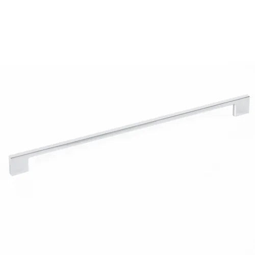 Momo LIVORNO cabinet pull handle in matte black with sleek, modern design mounted on a cabinet door.