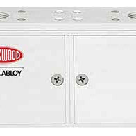 Lockwood Padde Series Z4 and Z8 double monitored electromagnetic locks mounted on a door for architectural security hardware.