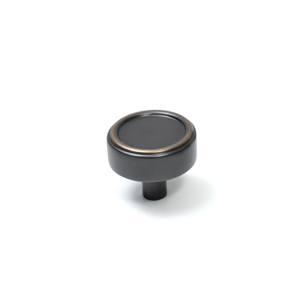Momo Monaco cabinet knob with a sleek brushed brass finish, round shape, and modern design for furniture hardware.