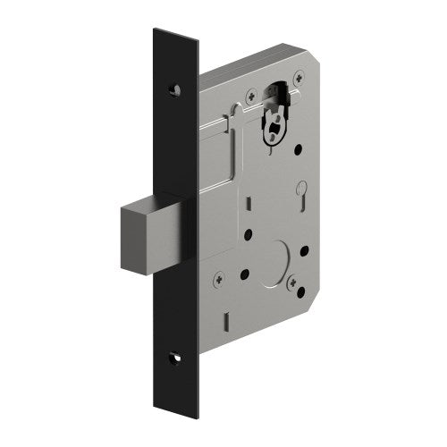 Mortice Dead Bolt Lock Case, 60mm Backset, no Handles in Black