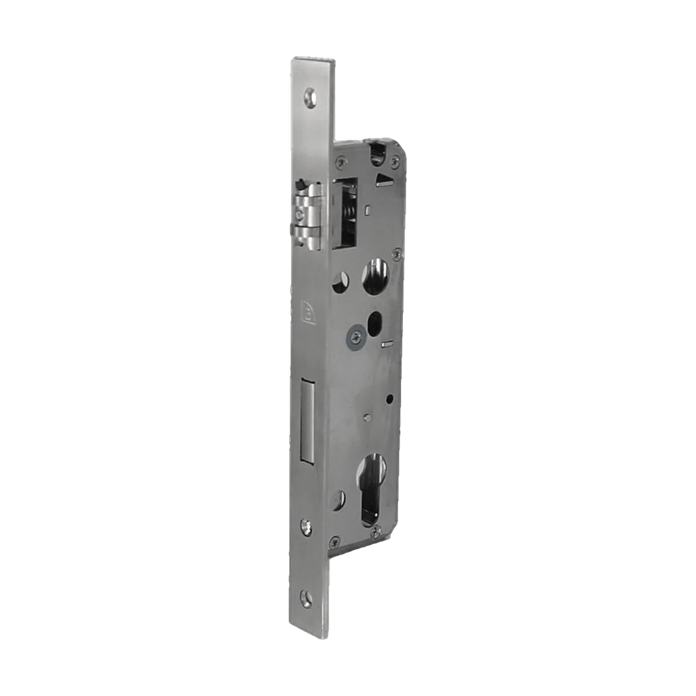 Superior Brass roller latch and deadbolt for aluminium and pivot doors, 30mm backset, designed for architectural hardware applications.