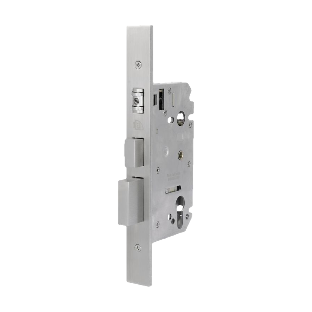 Superior Brass Mylock integrated roller latch with privacy and dead bolt for architectural hardware installation.