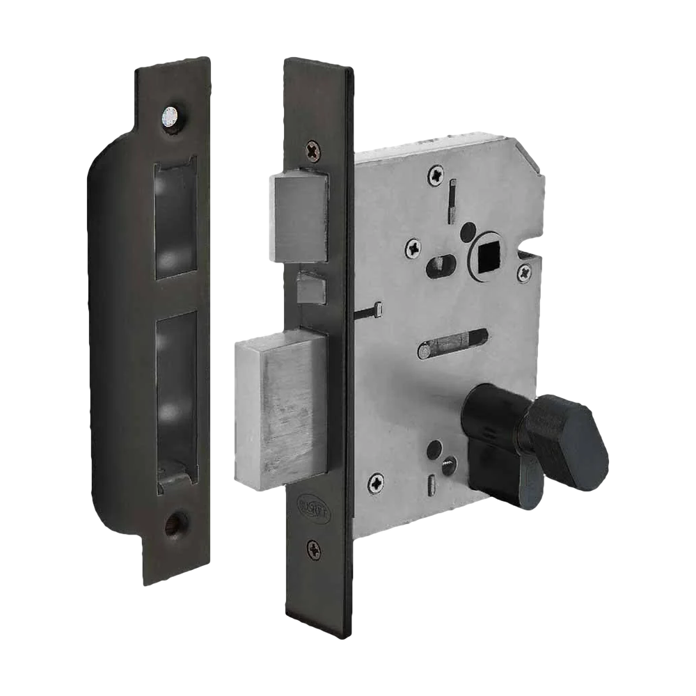 QuadLock Multi Function Entrance Lock Black 60mm in Black