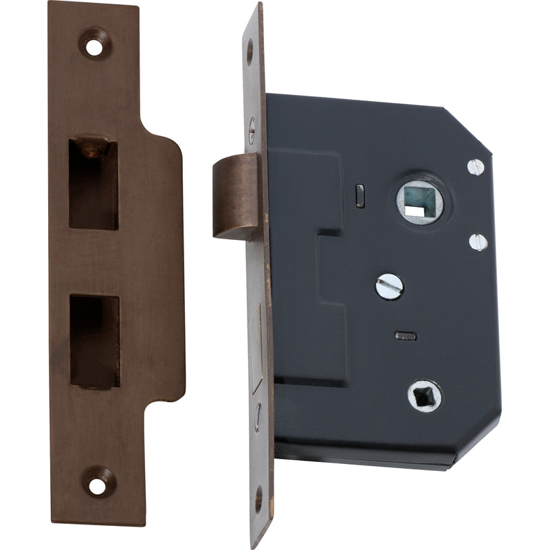 Mortice Lock Privacy Antique Brass CTC57mm Backset 44mm in Antique Brass