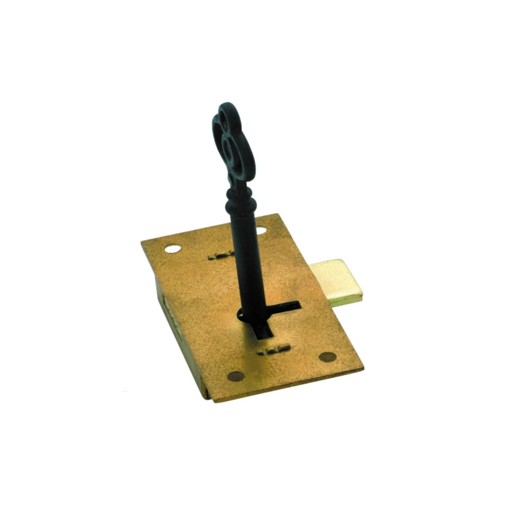 Cupboard Lock H63xW32mm in Brass