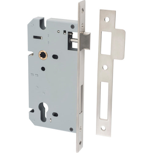 Iver Euro Mortice Lock 85mm CTC with 60mm backset, architectural hardware, showing the lock mechanism and keyhole.