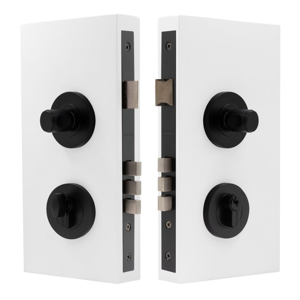 NIDO - Double Turn Lock Kit - Knurled in Matt Black