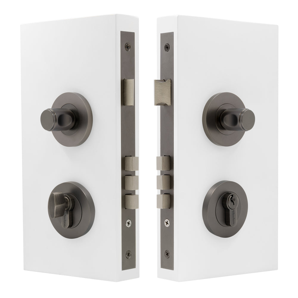 NIDO - Double Turn Lock Kit - Knurled in Graphite Nickel