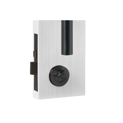 Black Zanda Square Roller Lock Kit for architectural hardware featuring sleek square design and secure locking mechanism.