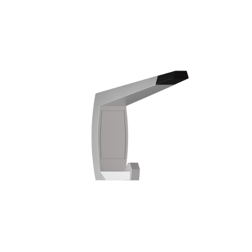 Moda Series Coat Hook with Bumper ? Concealed - With Screw Fixings in Satin Chrome
