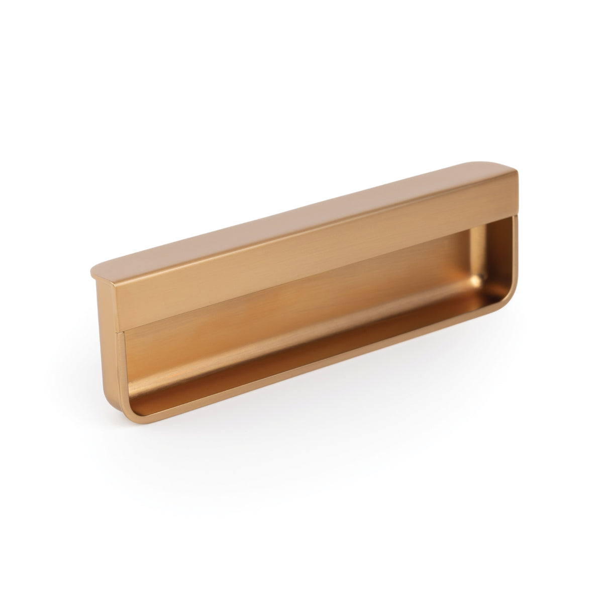 MOMO MOULE EDGE FLUSH PULL 128MM BRUSHED DARK BRASS in Brushed Dark Brass