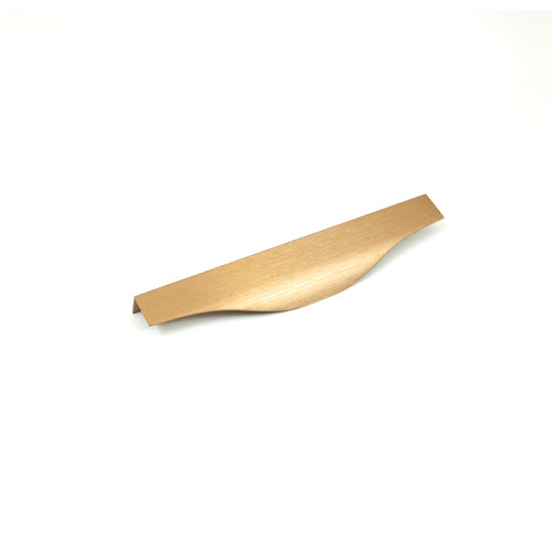 Momo NOMA LIP cabinet pull in brushed dark bronze, sleek modern handle for kitchen or bathroom cabinetry.
