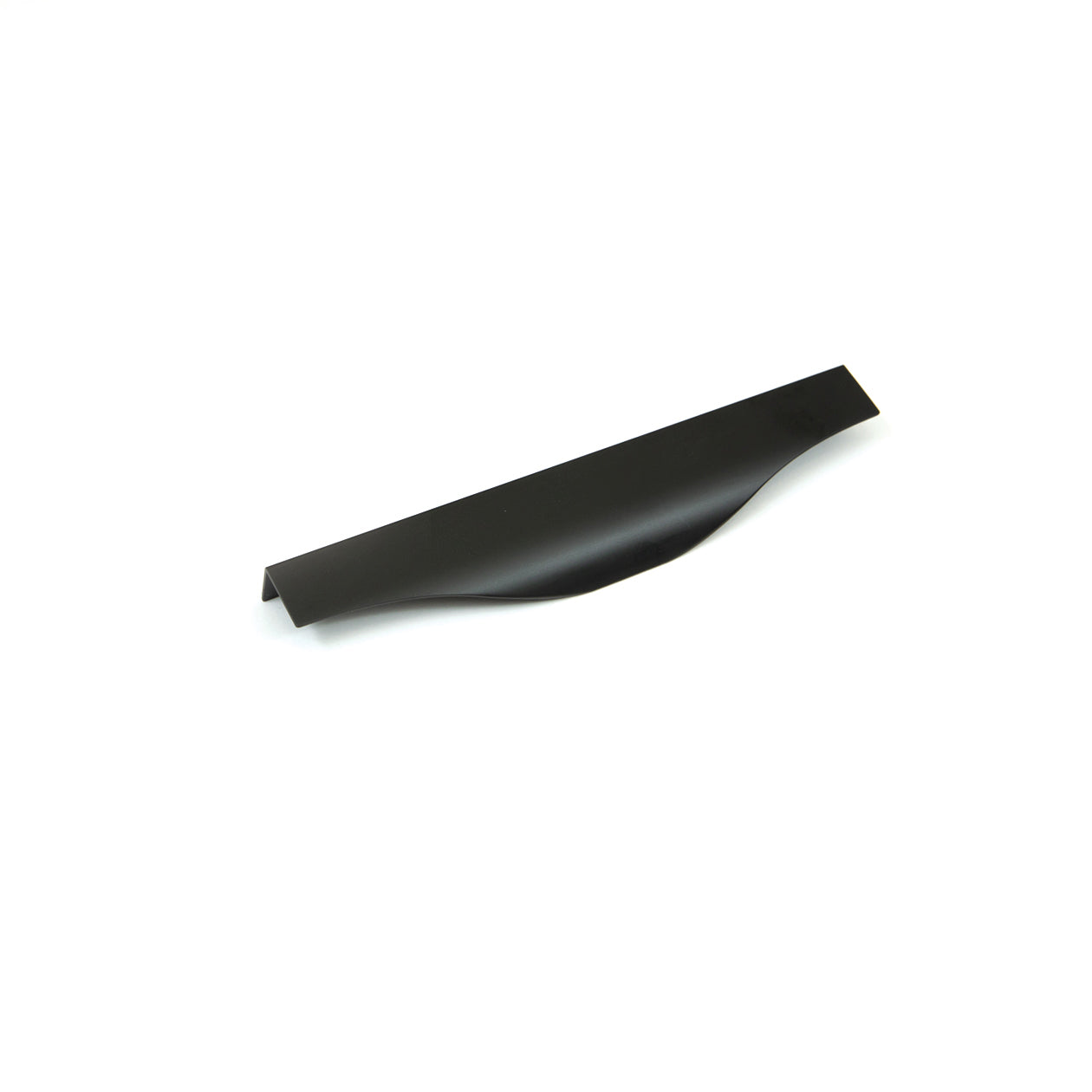Momo NOMA LIP cabinet pull in black with a sleek modern design, featuring a smooth curved handle for kitchen or furniture use.