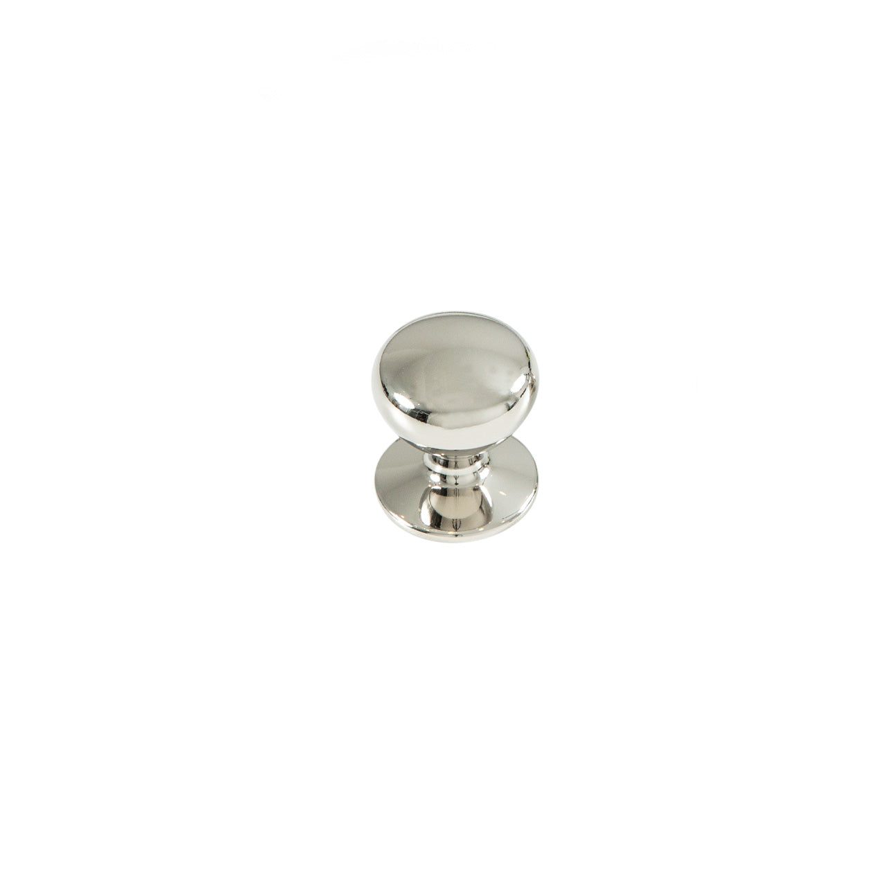 Momo New Hampton cabinet knob in polished nickel finish, featuring a classic round design for furniture hardware.