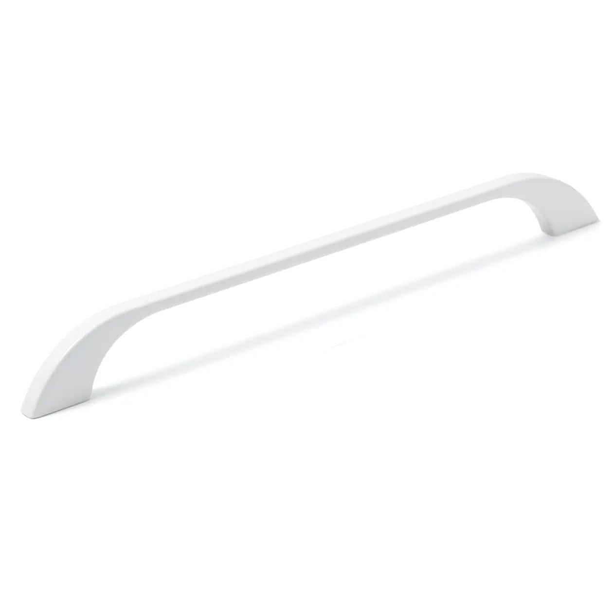 Momo NEW PRATO cabinet pull handle in white finish, featuring a sleek modern design for kitchen or furniture drawers.