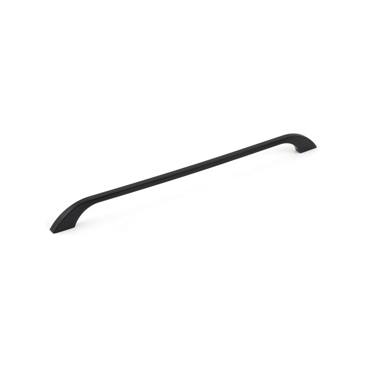 Momo NEW PRATO cabinet pull handle in matte black finish, sleek design for kitchen and furniture cabinets.