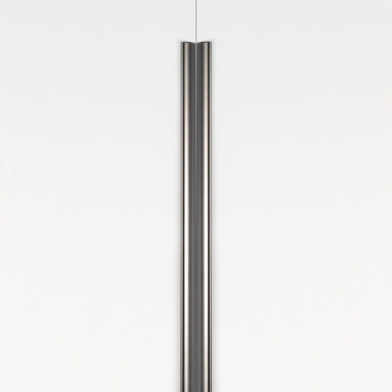 Momo ONA Long Edge Pull in matte gray finish with sleek modern design for furniture cabinet doors.