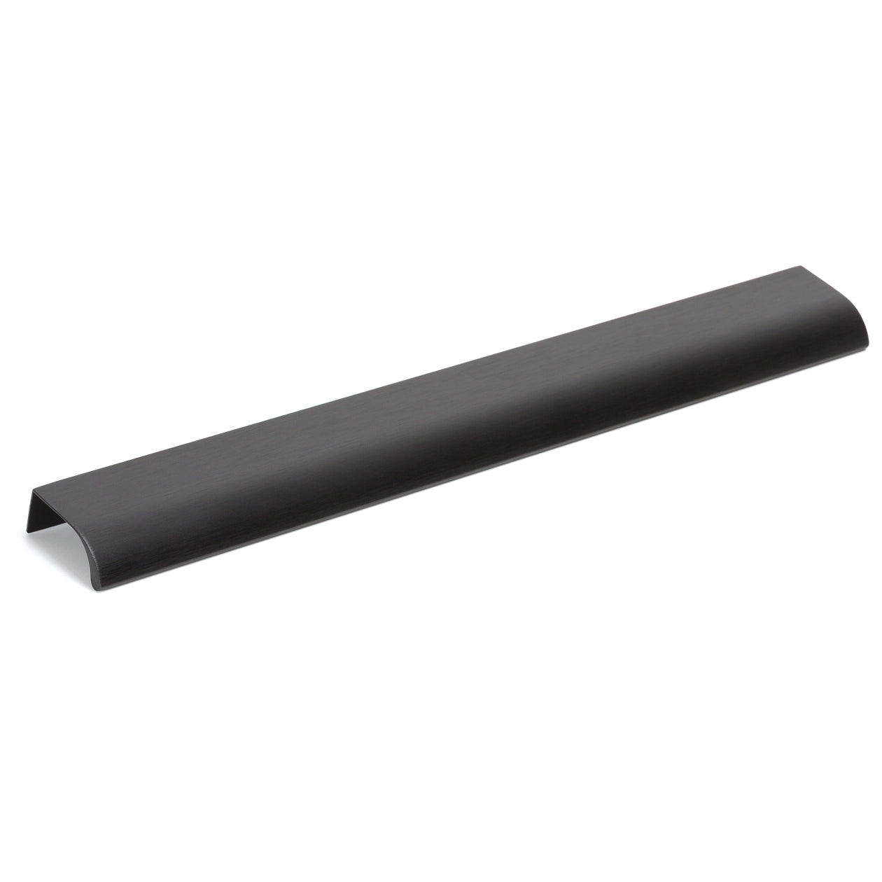 Momo ONA Edge Pull in matte black, featuring a sleek modern design for cabinet or drawer handles.