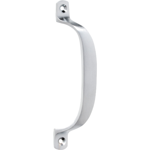 Pull Handle Offset Satin Chrome H130xP23mm in Satin Chrome