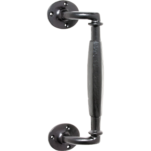 Pull Handle Iron Offset Matt Black H265xP60mm in Matt Black
