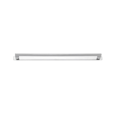 Iver Baltimore cabinet pull with backplate, architectural hardware, featuring a sleek metal design perfect for cabinetry.