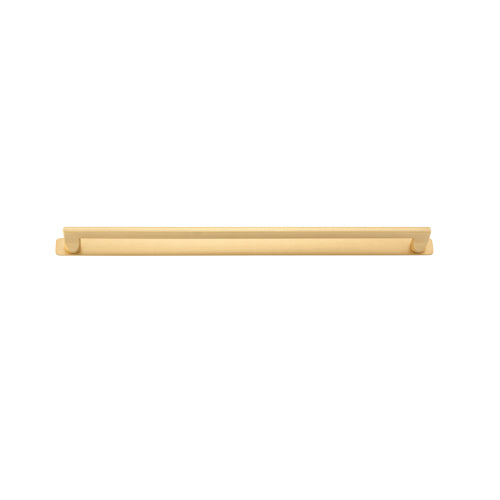 Iver Baltimore cabinet pull with backplate, architectural hardware in polished metal finish, mounted on a cabinet surface.