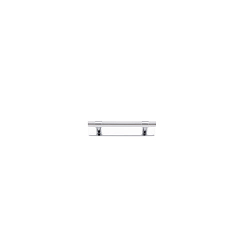 Iver Helsinki Cabinet Pull with backplate, modern brushed nickel hardware for kitchen or bathroom cabinets.