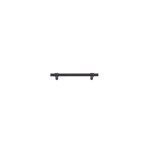 Iver Helsinki Cabinet Pull, modern matte black hardware with sleek curved design for kitchen or bathroom cabinets.