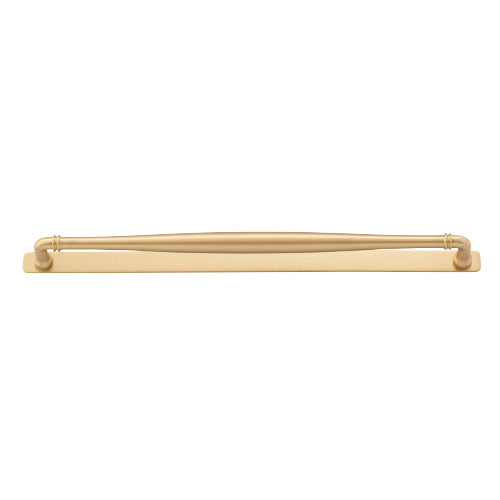 Cabinet Pull Sarlat Brushed Brass L144xP46mm BD16mm CTC128mm With Backplate W173xH24mm T3mm in Brushed Brass