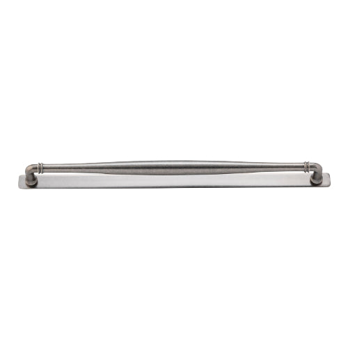 Cabinet Pull Sarlat Distressed Nickel L144xP46mm BD16mm CTC128mm With Backplate W173xH24mm T3mm in Distressed Nickel