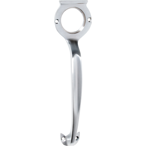 Pull Handle Cylinder Hole Satin Chrome H185xW50xP28mm in Satin Chrome
