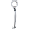 Pull Handle Cylinder Hole Satin Chrome H185xW50xP28mm in Satin Chrome