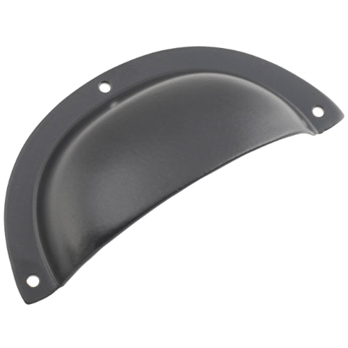 Drawer Pull Sheet Brass Classic Matt Black H40xL97mm in Matt Black