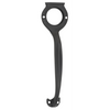 Pull Handle Cylinder Hole Matt Black H185xW50xP28mm in Matt Black