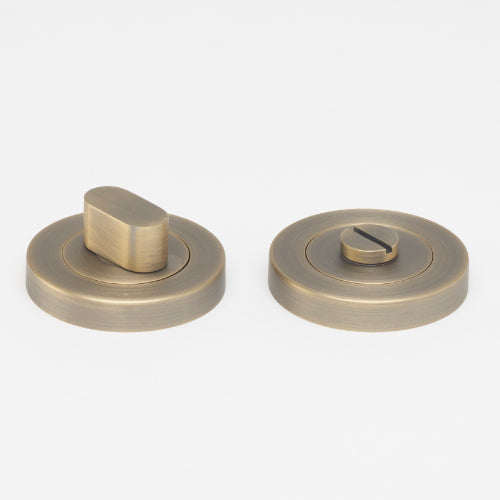 Lo & Co Interiors Privacy Set featuring modern architectural hardware with sleek, matte brass finish.