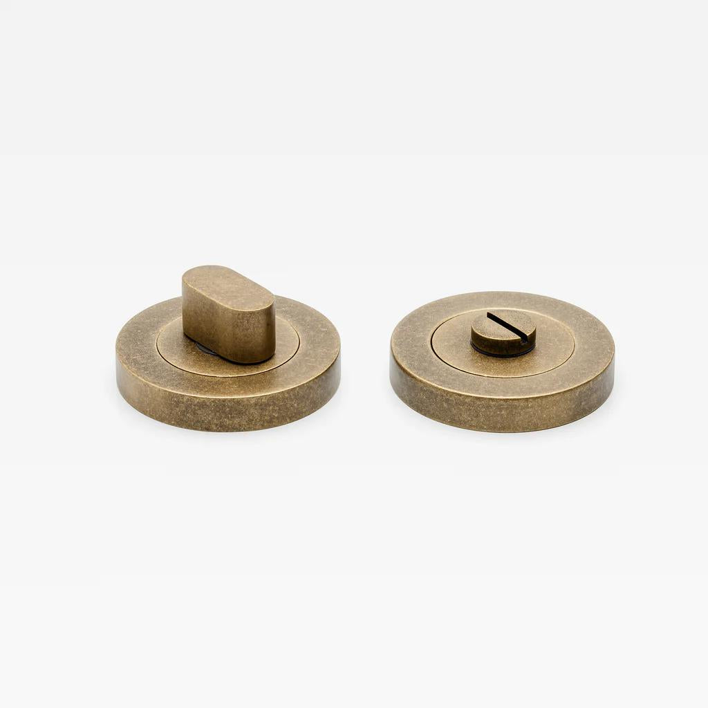 Privacy Turn Tumbled Brass in Tumbled Brass