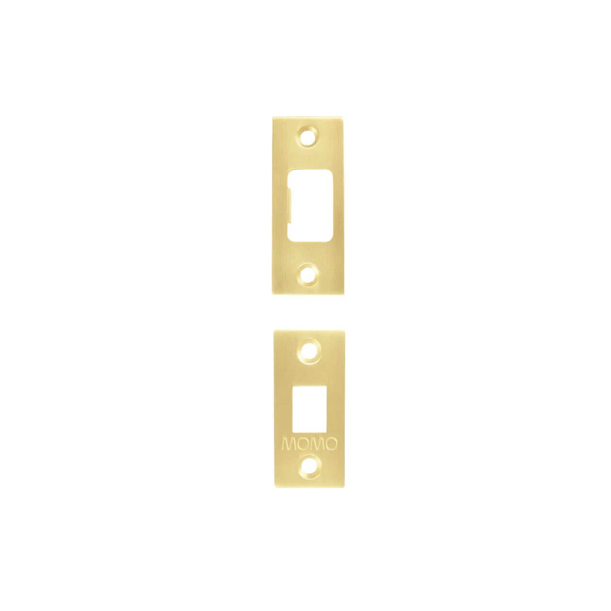 MOMO TUBULAR LOCK BOLT ACCESSORIES SET WITH SCREWS BRUSHED SATIN BRASS in Brushed Satin Brass