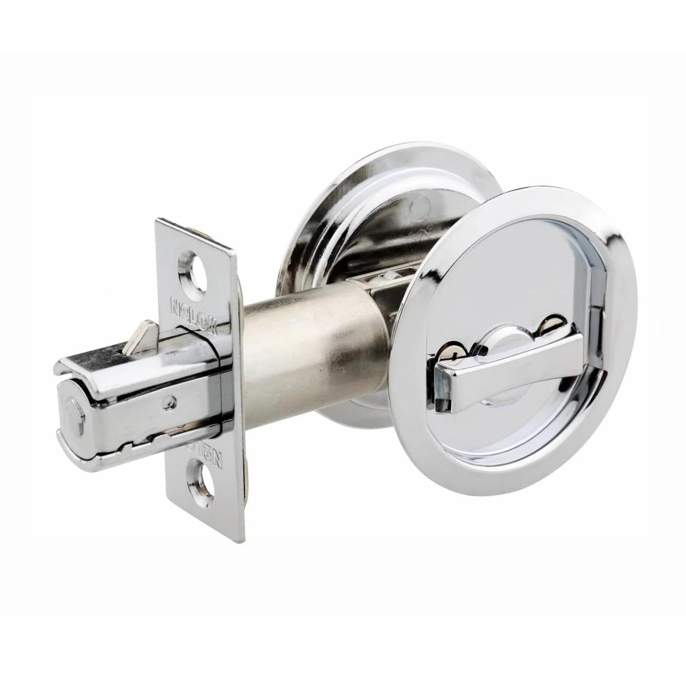 Cavity Door Lock Privacy Rnd. PC BP in Polished Chrome