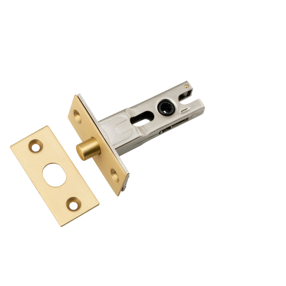 Iver Privacy Bolt Round architectural hardware in polished metal, showing the round bolt mechanism for secure privacy doors.
