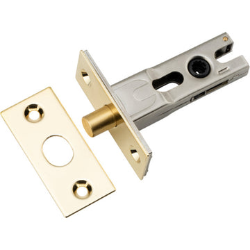 Privacy Bolt Round Bolt Polished Brass Backset 45mm in Polished Brass