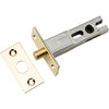 Privacy Bolt Round Bolt Polished Brass Backset 60mm in Polished Brass