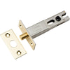 Privacy Bolt Round Bolt Polished Brass Backset 70mm in Polished Brass