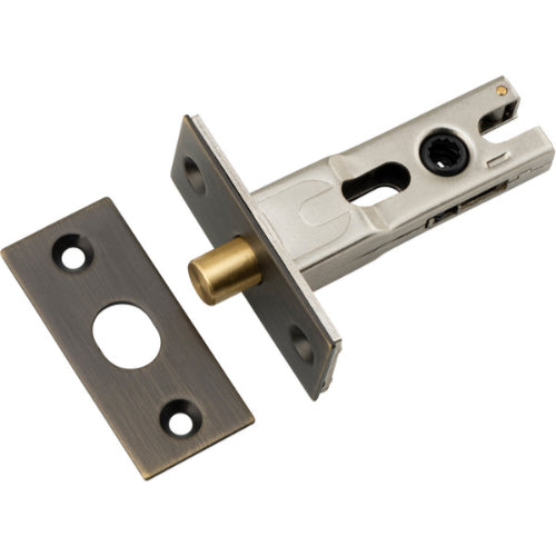 Iver Privacy Bolt Round architectural hardware in metal finish, shown mounted on a door for privacy and security.